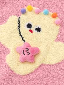 Balabala BalaOne 女童抓绒背心 2025，冬季保暖卡通背心（IP：Nai Pu Pu） - 粉紅色調 - 查看 9