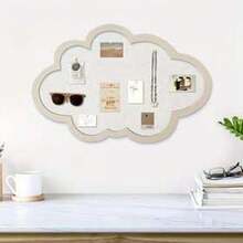 1 Peça Adesivo de Parede de Nuvem de Feltro Autoadesivo 16"X24", Bottom Criativo de Parede para Fotos e Quadro de Recados, Exposição de Fotos, Adequado para Decoração Doméstica, Estudo, Sala de Estar e Quadro de Recados para Dormitório.