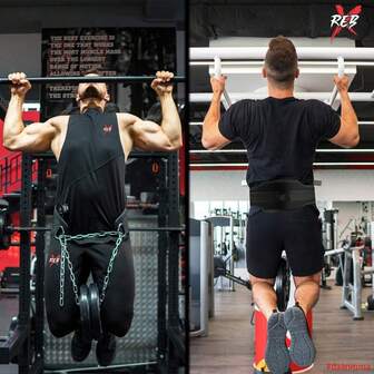 Ceinture de poids - Ceinture de trempage en nylon robuste avec rembourrage en néoprène - Idéale pour les tractions, les tractions, les dips, les squats et l'entraînement de la force - Ceinture de musculation unisexe