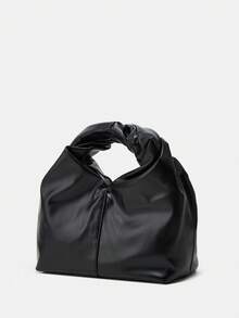 4-Color Casual Handbag - Green, White, Black, Brown, With Magnetic Snap, Adjustable Shoulder Strap And Polyester Lining, Suitable For Daily Use, Simple Design, Durable Handle, Handbag