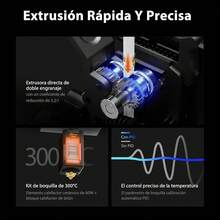 ELEGOO Neptune 4 Impresora 3D con Firmware de Klipper, 500mm/s Alta Velocidad, Nivelación Automática en 121 Puntos, 300℃ Extrusor Directo, Tamaño de Impresión de 420x420x480 mm - Neptuno 4 Max - Ver 8