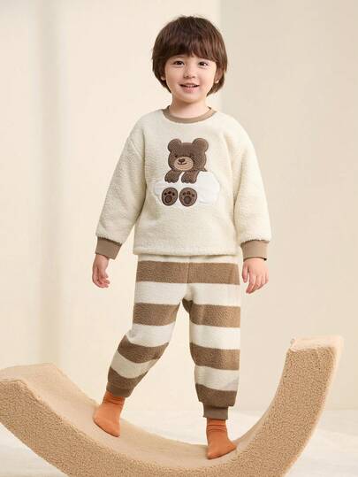Balabala BalaOne Baby Fleece Pajama Set 2025 Winter, Warm Homewear For Boys & Girls