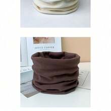 Thermal Lined Neck Warmer, Solid Color, Windproof, Thermal, Unisex, Autumn/Winter