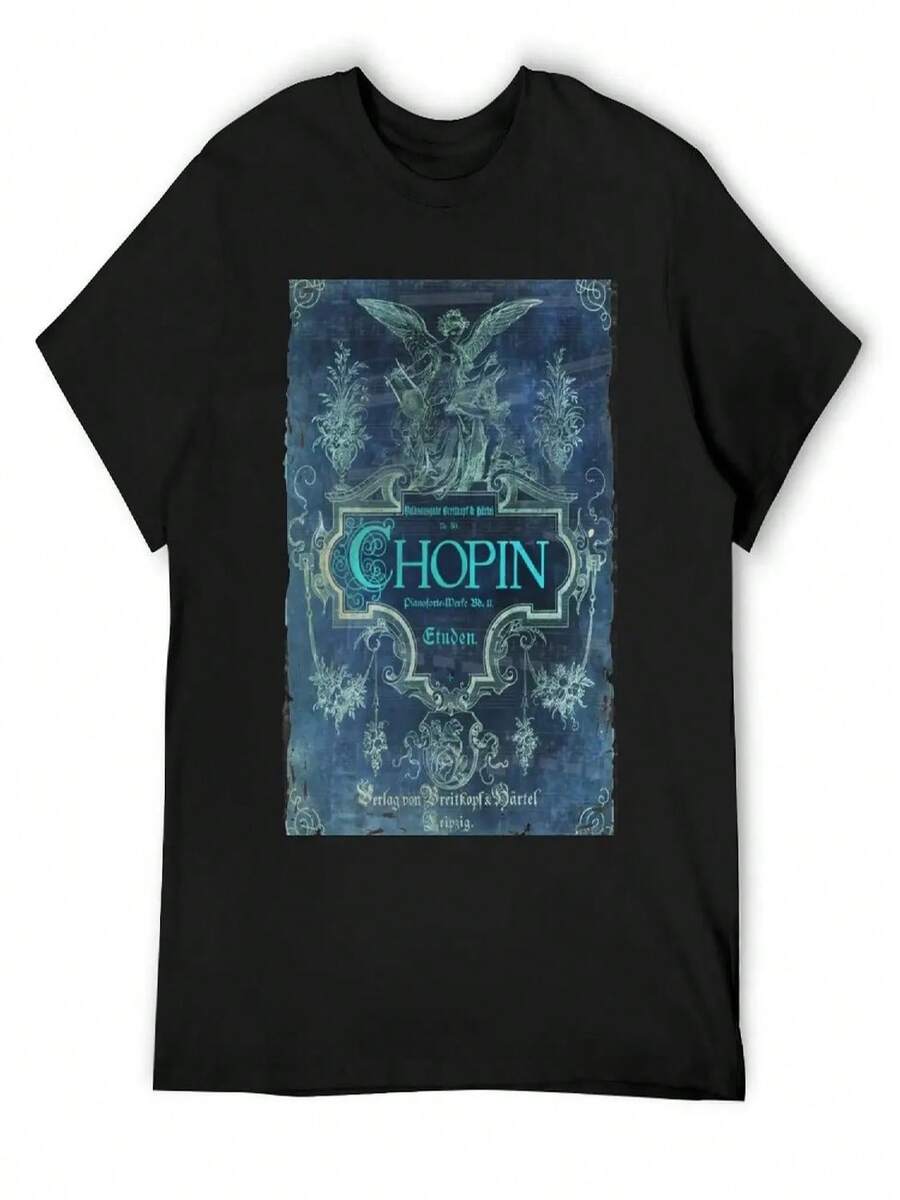 Frederick Chopin Blue T-Shirt Plus Size Tops For A Boy Quick-Drying Shirts Men Graphic