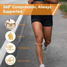 1-2 Pairs Silicone Knee Pads, Professional Sports Knee Brace/Basketball Knee Pads, Anti-Slip Shock Absorbing Elastic Fixation 360° Support, For Basketball Training/Games, Essential For Daily Sports - Multicolor - View 12