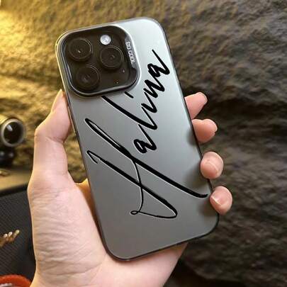 Personalized Brush Brush Calligraphy Design Name Phone Case Compatible With IPhone 17 16 15 14 13 12 11 Pro Max Plus 17 Air Matte Ultra Thin Translucent Cover Custom Your Name Gifts Ideal