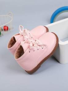 1 双软底防滑舒适轻便可爱婴儿/幼儿靴，室内/室外休闲运动英伦风格儿童靴，四季皆宜 - 粉色 - 查看 6