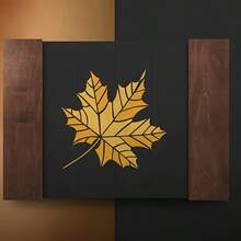 9pcs Thanksgiving Maple Leaf Template Set - 3.9 Inch Reusable DIY Stencils For Cards, Scrapbooking, Canvas Art, Wood Wall & Home Decor - Multicolor Fabric Painting