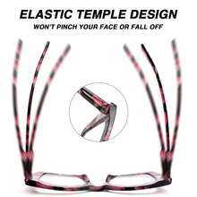 1 Kính đọc sách gọng vuông cổ điển dành cho nữ, có bản lề lò xo linh hoạt, vừa vặn thoải mái, thích hợp để đọc sách hàng ngày, thiết kế tối giản nhưng tiện dụng - Hoa hồng - Xem 9