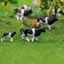 Farm Animals Figure Set36PCS 1:87 Well Painted Model Cows And Figures For HO Scale Model Train Scenery Layout Miniature Landscape New