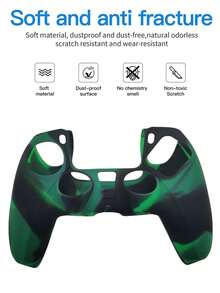 1pc PlayStation5 Controller Protective Case, Camouflage Pattern Design, Anti-Slip, Anti-Sweat, Anti-Scratch, Anti-Dust, Enhanced Grip