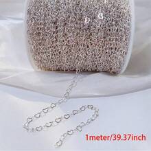 1 米闪亮星形链镀铜链适用于 DIY 珠宝制作项链手链工艺用品，批发