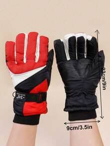 1 par de guantes de esquí cálidos y antideslizantes para niños, adecuados para niños y niñas, deportes al aire libre, ciclismo, otoño/invierno