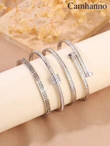 4款时尚精致的不锈钢手链组合，搭配特殊图案，适合约会、派对、聚会、日常通勤。是展现品味、馈赠母亲、闺蜜、女友的绝佳礼物。 - 彩色 - 查看 10