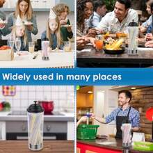 ZFLYCANP Dispensador de pajitas de plástico paquete de 2 resistente y organizado dispensador de pajitas - No - Ver 7