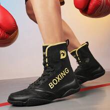 Men's Indoor Boxing Training Shoes, Rubber Sole Competition Wrestling Shoes