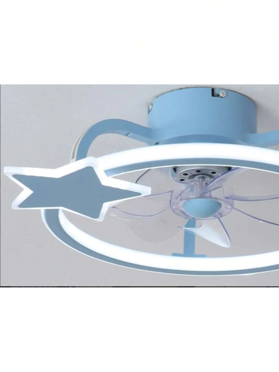 Ventilador de techo con lámpara LED de alto flujo de aire y diseño ergonómico FA089 - Azul - Ver 1