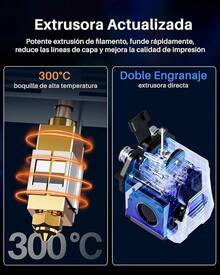 ELEGOO Impresora 3D Centauri Carbon, CoreXY 500mm/s Impresión de Alta Velocidad con Calibración Automática Boquilla de 320 ° C y Cámara Integrada, Lista para Imprimir, Tamaño de Impresión 256*256*256mm - Neptuno 4 Pro - Ver 6