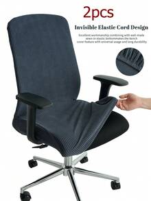 1 Stück/2 Stück einfarbige Bürostuhlbezüge, Jacquard Computerstuhlbezüge, Stretch Sesselüberzug für Wohnzimmer, Arbeitszimmer, Gaming Stuhl