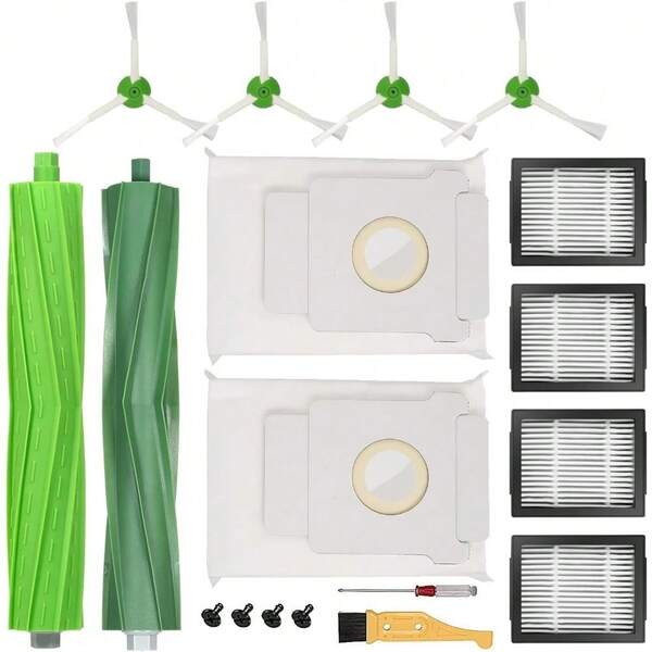 Parti di ricambio e accessori per aspirapolvere iRobot Roomba I7 I7+ J7 J7+ J8+ I1 I2 I3 I3+ I4 I4+ I6 I6+ I8 I8+ /Plus E5 E6 E7, spazzole in gomma multisuperficie, filtri aspirapolvere, sacchetti aspirapolvere, spazzole laterali