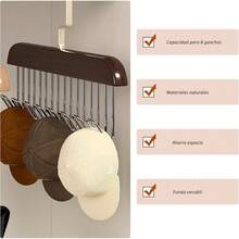 QICHEN 3 Accesorios de Armario con 8 Ganchos,Accesorios para Colgar en el Armario,Colgador de cinturón para Armario,Organizador de cinturón con 8 Ganchos,Perchas para Cinturones (Color marrón 3) - Color claro 2 - Ver 7