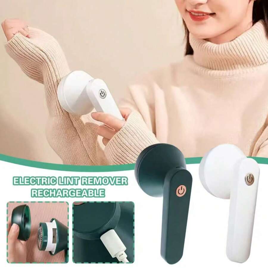 OBOVAY Rechargeable Fabric Hair Remover: Portable & USB Powered Hairball Trimmer For Home Pilling Clip Sweater Shaver & Wool Pilling Garment Removal,300mAh