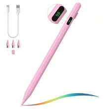 Stylish Design Black Smart Stylus, Suitable For All Touchscreen Devices, High-Precision Nib, Ergonomic Grip, Power Display, Suitable For Students And Professionals, Digital Painting, Note-Taking, Smooth Writing, Stylus, Stylus For All Devices, Tablet Stylus, Smartphone Pen, Stylus For All Devices - Hồng - Xem 7