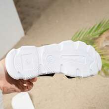 2025 Autumn Black And White Ladies' Sandals, Casual Fashion Women's Platform Sandals With Slip-On, Women's High-End Outdoor Work Light Anti-Skid And Wear-Resistant Leisure Sports Sandals, EVA Integrated Soft And Comfortable Running Shoes, Halloween Female College Students' Outdoor Sports Necessary Breathable Net Running Shoes,