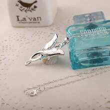Lord Of The Ring/Arwen Evenstar/Elven Green Tree Leaf/Thorin Oakenshield Necklace Lord Of The Ring Pendant Necklace With Cubic Zirconia,Elvish Jewelry For Women2025 - Arwen Evenstar 項鍊-藍色 - 查看 8