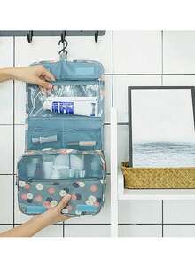 Large Capacity Travel Toiletry Bag, Portable Hanging Cosmetic Bag, Cosmetic Storage Bag, Beauty Tool Storage Bag, Lightweight Toiletries Cosmetic Bag, Cosmetic Makeup Organizer, Wet And Dry Separation Storage Bag, Suitable For Lipstick, Lip Liner, Eyebrow Pencil, Eye Shadow Palette, Skin Care Products Make Up Bag - Multicolor - View 5
