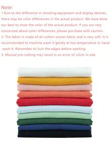 1件100%纯棉双层抗皱面料，棉纱布，亲肤柔软，预裁尺寸50厘米 x 135厘米（19.6英寸 x 53英寸）。DIY缝纫面料，双层棉纱布纺织品，适用于睡衣、毛毯、连衣裙、家居服、和服、头巾、毛巾、披肩和手工艺品 - 50cm*135cm - 查看 6