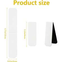 48 marcadores magnticos de color blanco, marcadores de sublimacin, marcadores magnticos de pgina, clips para nios, estudiantes, profesores, aula, oficina, lectura, libros, suministros - Blanco - Ver 3