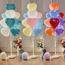Assorted Festive & Romantic Latex Balloons Set, Excluding Air Pump Including Christmas - Themed And Heart - Shaped Styles, For Holiday & Celebration Events