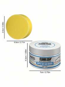 1pc Multi-Purpose Cleaning Paste With Sponge, Versatile Cleaning Paste, Whitening Cleaning Paste For White Sneakers, No-Rinse And Non-Yellowing