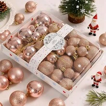 42 buc bile decorative de Crăciun de 3/4/5 cm, ornamente din plastic, globuri de Crăciun, decorațiuni suspendate, bile pictate, potrivite pentru bradul de Crăciun, acasă, exterior, cameră, dormitor, decor de Anul Nou, decorațiuni de Crăciun, articole pentru petreceri, ornamente de sărbători, set cadou pentru prieteni și familie decor acasă decor cameră iarnă