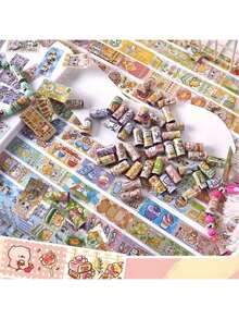 10/20 Rolls Interesting Bracelet Accessories DIY Sticker Beads, With Holes Can Be Used As Jewelry Accessories, Rich Patterns Decorative Stickers, Random Mixed Colors - Multicolor - View 6