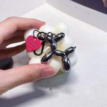Chaveiro com design de cachorro e balão de gelatina 3 peças para mulheres, chaveiro fofo para meninas, acessórios para bolsas, mochilas e bolsas de carro