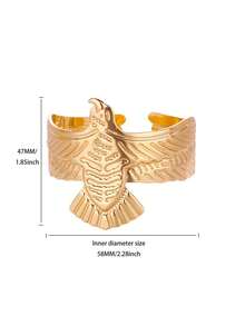 1 PC Vintage Punk Geometric Eagle Bracelet Bangle For Women Gold Color Bracelet 2025 New Fashion Party Jewelry Gift