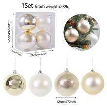 12cm/4.72in Large & Smaller Size Options Christmas Tree Decoration Set, 4pcs, Christmas Tree Ornaments, Christmas Decor, Winter Room Decor, Christmas Home Decor, Christmas Gift, Christmas Decorations - Multicolor - View 16