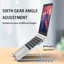A Modern Desktop Organizer That Combines Foldable Portability, 6-Level Anti-Slip Stability, Efficient Heat Dissipation And Ventilation, And Ergonomic Design. Made Of High-Quality Aviation-Grade Aluminum Alloy, It Perfectly Supports 10 To 17-Inch Laptops, Tablets, And Even Monitors.