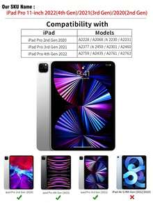 1 件酷炫平板电脑保护壳，带腕带支架，兼容 iPad 10 代 10.9 英寸 - iPad Air 11 英寸保护壳，不带铅笔架，防震外壳带支架，兼容 Galaxy Tab A7 Lite 8.7 英寸 2021 保护壳，内置高抗冲击保护壳，兼容 iPad 10.2 英寸 2021/2020 - 彩色 - 查看 8