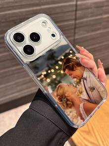 1pc Customized Photo Printed Phone Case, Thick Shockproof Transparent Shell With Precise Camera Hole, Compatible With IPhone 7/8/XR/11/12/13/14/15/16/17 Pro Max, Suitable As Personalized Gifts For Christmas, Halloween, Anniversary, Birthday, Graduation, Wedding, Prom, Couples, Mother's Day, Father's Day, Pets - 彩色 - 查看 5