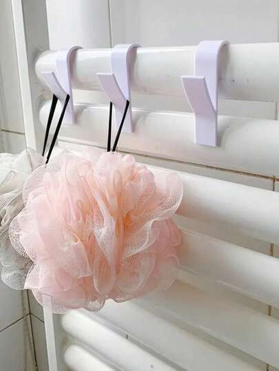 1/4/10pcs Bathroom Towel Warmer Hooks, Bathroom Robe Hooks, Heating Element Hooks, Bathroom Hanging Rack, Clothes Hooks, Bulk Accessories, Cylindrical Heating Element Clothes Hooks, Easy-Install Wall-Mounted Clothes Hooks, Space-Saving, Durable Bathroom Towel Warmer Hooks For Hanging Robes, Clothes And Towels, No Drilling Required