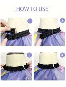 1 件可调节独角兽和恐龙理发披肩 - 涤纶，适合女孩和男孩 - 彩色 - 查看 6