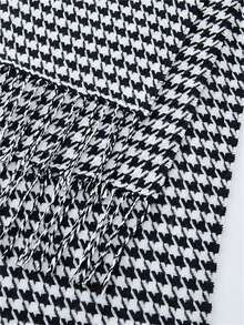 1 Peça Lenço de Cashmere com Estampa Pied-de-poule de Inverno, Lenço Casual Quente Pied-de-poule Preto e Branco, Lenço Longo Supersuave e Grosso, Adequado para Homens e Mulheres, Uso Externo, Doméstico, Festa, Rua, Várias Cores, Presente Perfeito de Feriado para Ele/Ela, Natal, Ação de Graças, Ano Novo