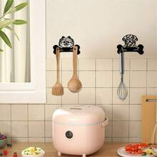 1 Piece Iron Bome Small Hook, Black Cute Dog Hook, Bathroom Towel Hook Kitchen Utensil Hook Bedroom Coat Hook, Hanging Key At The Entrance