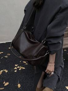 Nueva bolsa de hombro simple, bolsa con forma de almohada de moda, bolso de gran capacidad tipo Boston para viajes de negocios y transporte