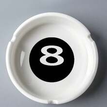 1-8 Posacenere in ceramica con numeri da biliardo - Design a fessura durevole, 8 articoli per feste a tema adatti per bar, sala giochi, lounge - Idea regalo ideale per uomini e appassionati di biliardo - Multicolore - Visualizzare 7