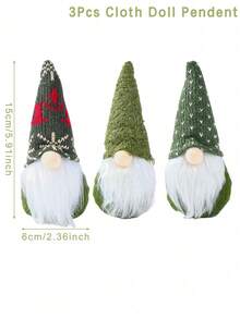 3pcs/Set Christmas Faceless Old Man, Christmas Gnome Hanging Decoration, Winter Home Decoration, Christmas Tree Decor Pendants, Christmas Party Favors Decoration, Perfect For Holiday Decor, Home, Office, And Window Display, Festivals Decor, Room Decor, Home Decor, Offices Decor, Theme Party Decor, Christmas Decor Christmas Decorations