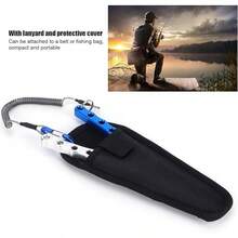 Pinzas de Alicates para Señuelos de Pesca, Equipo Multifunción para Quitar Ganchos de Aleación de Aluminio, Anillo Abierto, Quitar Ganchos Y Línea Trenzada de Corte(Azul) - Azul y plata - Ver 5